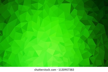 Light Green vector abstract mosaic pattern. Creative geometric illustration in Origami style with gradient. Pattern for a brand book's backdrop.