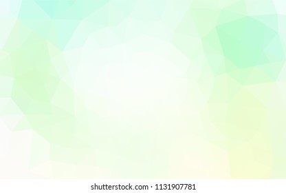 Light Green vector abstract mosaic backdrop. Creative geometric illustration in Origami style with gradient. Triangular pattern for your design.