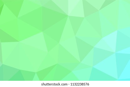Light Green vector abstract mosaic pattern. Polygonal abstract illustration with gradient. Template for cell phone's backgrounds.