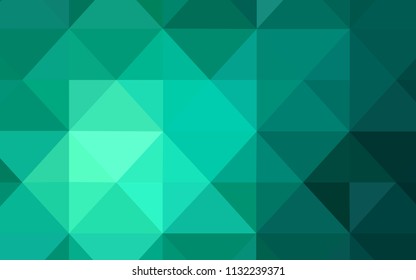 Light Green vector abstract mosaic background. Creative illustration in halftone style with triangles. Pattern for a brand book's backdrop.