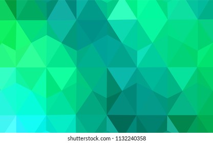 Light Green vector abstract mosaic background. Creative illustration in halftone style with triangles. A completely new design for your leaflet.