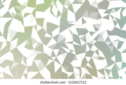 Light Green vector abstract mosaic backdrop. A completely new color illustration in a polygonal style. Textured pattern for your backgrounds.