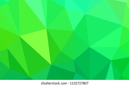 Light Green vector abstract mosaic pattern. A sample with polygonal shapes. Pattern for a brand book's backdrop.
