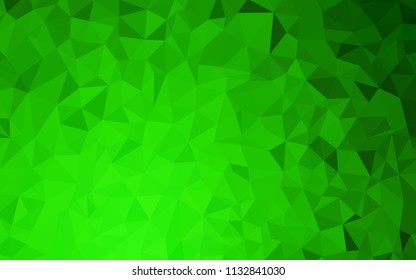 Light Green vector abstract mosaic backdrop. Colorful illustration in abstract style with triangles. Pattern for a brand book's backdrop.