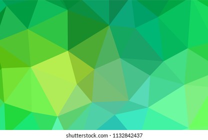 Light Green vector abstract mosaic background. A sample with polygonal shapes. Pattern for a brand book's backdrop.