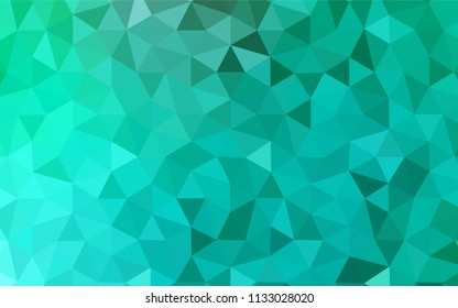 Light Green vector abstract mosaic backdrop. Colorful illustration in polygonal style with gradient. Template for cell phone's backgrounds.