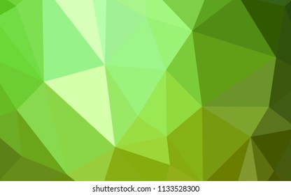 Light Green vector abstract mosaic pattern. A sample with polygonal shapes. Polygonal design for your web site.