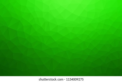Light Green vector abstract mosaic backdrop. A sample with polygonal shapes. Best triangular design for your business.