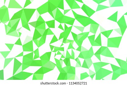 Light Green vector abstract mosaic pattern. Colorful abstract illustration with triangles. Triangular pattern for your design.