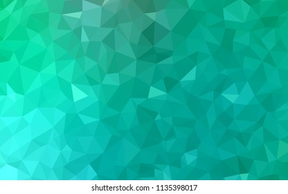 Light Green vector abstract mosaic background. A completely new color illustration in a polygonal style. Pattern for a brand book's backdrop.