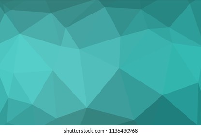Light Green vector abstract mosaic background. A completely new color illustration in a polygonal style. Triangular pattern for your design.