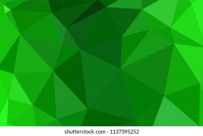 Light Green vector abstract mosaic background. Creative geometric illustration in Origami style with gradient. New template for your brand book.