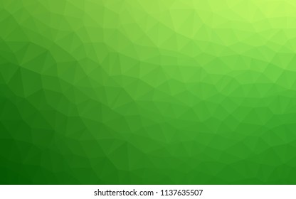 Light Green vector abstract mosaic pattern. Creative illustration in halftone style with triangles. Completely new template for your banner.