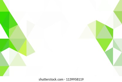 Light Green vector abstract mosaic pattern. A sample with polygonal shapes. Pattern for a brand book's backdrop.
