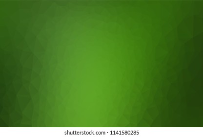 Light Green vector abstract mosaic backdrop. Geometric illustration in Origami style with gradient.  Brand new design for your business.