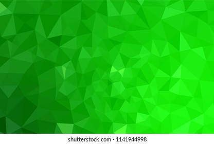 Light Green vector abstract mosaic background. Creative illustration in halftone style with triangles. A new texture for your web site.