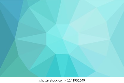 Light Green vector abstract mosaic backdrop with a diamond. Polygonal illustration, which consists of triangles. Triangular pattern for your design.