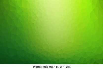Light Green vector abstract mosaic background. Shining illustration, which consist of triangles. Brand new style for your business design.