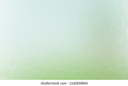 Light Green vector abstract mosaic pattern. Creative geometric illustration in Origami style with gradient. The polygonal design can be used for your web site.