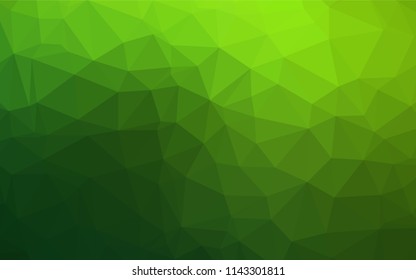 Light Green vector abstract mosaic backdrop. Shining illustration, which consist of triangles. The completely new template can be used for your brand book.