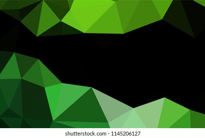 Light Green vector abstract mosaic pattern. Creative geometric illustration in Origami style with gradient. The template can be used as a background for cell phones.