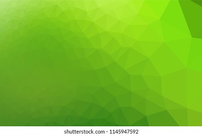 Light Green vector abstract mosaic backdrop. Geometric illustration in Origami style with gradient.  A completely new template for your business design.