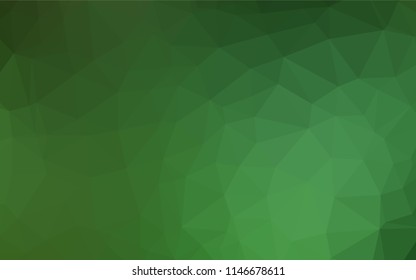 Light Green vector abstract mosaic backdrop. A sample with polygonal shapes. A completely new template for your business design.