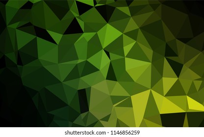 Light Green vector abstract mosaic pattern. An elegant bright illustration with gradient. The best triangular design for your business.
