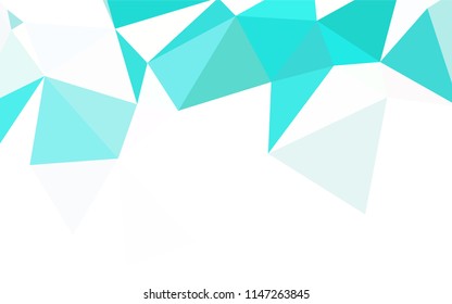 Light Green vector abstract mosaic pattern. Shining colorful illustration with triangles. Pattern for a brand book's backdrop.