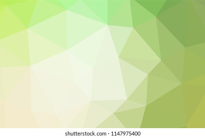 Light Green vector abstract mosaic backdrop. Glitter abstract illustration with an elegant triangles. Pattern for a brand book's backdrop.