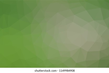 Light Green vector abstract mosaic pattern. A completely new color illustration in a vague style. The completely new template can be used for your brand book.