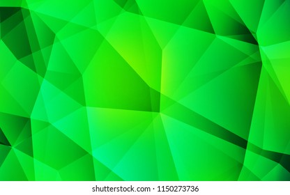 Light Green vector abstract mosaic pattern. Creative geometric illustration in Origami style with gradient. A new texture for your web site.