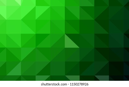 Light Green vector abstract mosaic backdrop. Elegant bright polygonal illustration with gradient. A new texture for your web site.