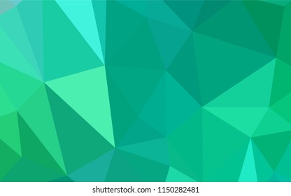 Light Green vector abstract mosaic backdrop. Colorful illustration in polygonal style with gradient. Pattern for a brand book's backdrop.