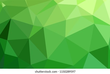 Light Green vector abstract mosaic backdrop. Colorful illustration in abstract style with triangles. Completely new template for your banner.