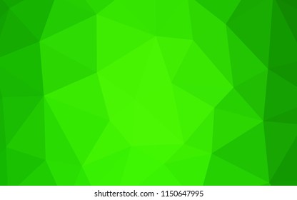 Light Green vector abstract mosaic backdrop. Colorful illustration in abstract style with triangles. Triangular pattern for your design.