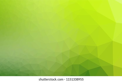 Light Green vector abstract mosaic pattern. Shining illustration, which consist of triangles. The textured pattern can be used for background.