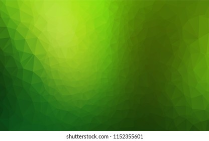 Light Green vector abstract mosaic background. Creative geometric illustration in Origami style with gradient. A new texture for your design.
