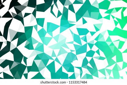 Light Green vector abstract mosaic backdrop. Colorful illustration in polygonal style with gradient. Brand new design for your business.