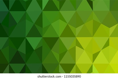 Light Green vector abstract mosaic background. Colorful illustration in abstract style with triangles. Textured pattern for your backgrounds.