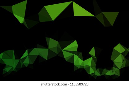 Light Green vector abstract mosaic backdrop. Creative geometric illustration in Origami style with gradient. The best triangular design for your business.