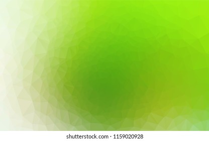 Light Green vector abstract mosaic background. Shining illustration, which consist of triangles. The completely new template can be used for your brand book.