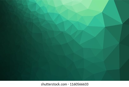 Light Green vector abstract mosaic backdrop. A sample with polygonal shapes. A completely new template for your business design.