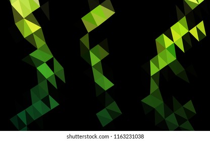 Light Green vector abstract mosaic backdrop. Shining illustration, which consist of triangles. A completely new template for your business design.