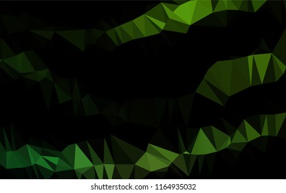 Light Green vector abstract mosaic background. A vague abstract illustration with gradient. The best triangular design for your business.