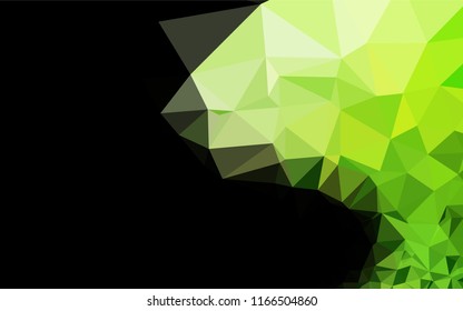 Light Green vector abstract mosaic backdrop. Geometric illustration in Origami style with gradient.  A completely new template for your business design.