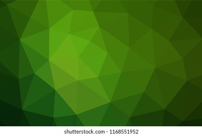 Light Green vector abstract mosaic background. Shining illustration, which consist of triangles. The template can be used as a background for cell phones.