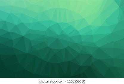 Light Green vector abstract mosaic backdrop. Creative illustration in halftone style with gradient. The completely new template can be used for your brand book.