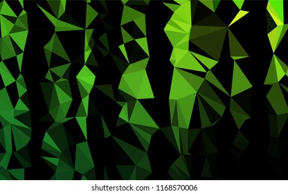Light Green vector abstract mosaic background. Creative geometric illustration in Origami style with gradient. The completely new template can be used for your brand book.