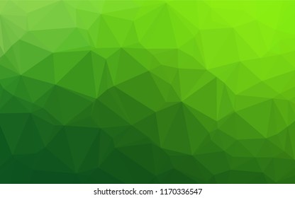 Light Green vector abstract mosaic background. Colorful abstract illustration with gradient. Triangular pattern for your business design.